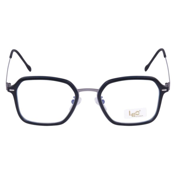 Black & Blue Hexagon Rimmed Eyeglasses - L1599