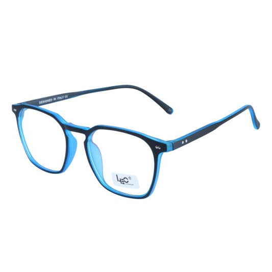 Black & Blue Hexagon Rimmed Eyeglasses - L110-C4
